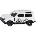 Miniatura Land Rover Defender 90 de Siku a escala 1:87, juguete de metal y plástico para coleccionistas.