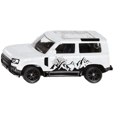 Miniatura Land Rover Defender 90 de Siku a escala 1:87, juguete de metal y plástico para coleccionistas.