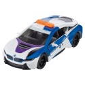 Coche de juguete BMW i8 Safety Car de SIKU en miniatura de metal y plástico para coleccionistas.