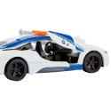 Coche de juguete BMW i8 Safety Car de SIKU en miniatura de metal y plástico para coleccionistas.