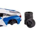 Coche de juguete BMW i8 Safety Car de SIKU en miniatura de metal y plástico para coleccionistas.