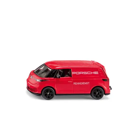Miniatura de juguete VW ID. Buzz Cargo Porsche Racing Service en metal de Siku.