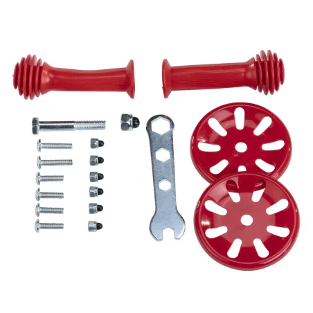 Kit de montaje para carretilla metálica de juguete Rolly Toys, ideal para juegos de construcción al aire libre.
