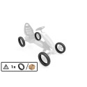 Neumático liso 12.5x2.50-9 para karts Berg, ideal para superficies firmes con agarre óptimo.