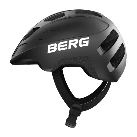 Casco de bicicleta infantil BERG S con ajuste trasero y detalles reflectantes para seguridad.