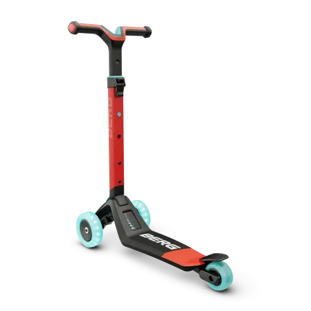 Patinete infantil plegable BERG Nexo rojo con luces LED y plataforma magnética