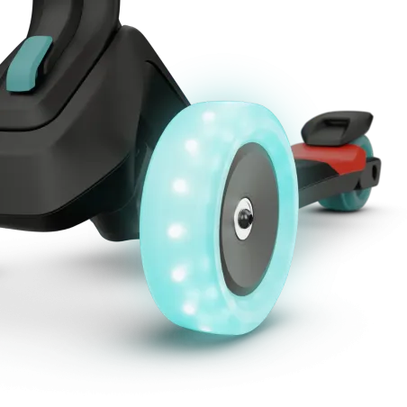 Patinete infantil plegable BERG Nexo rojo con luces LED y plataforma magnética