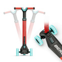 Patinete infantil plegable BERG Nexo rojo con luces LED y plataforma magnética