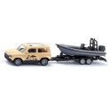 Land Rover Defender “Safari” de siku con barco