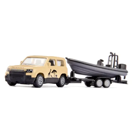 Land Rover Defender “Safari” de siku con barco