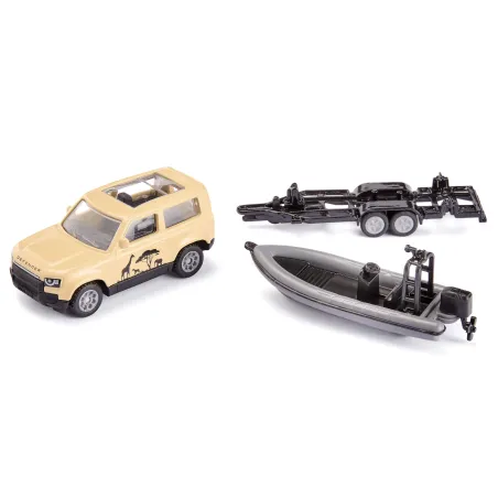 Land Rover Defender “Safari” de siku con barco
