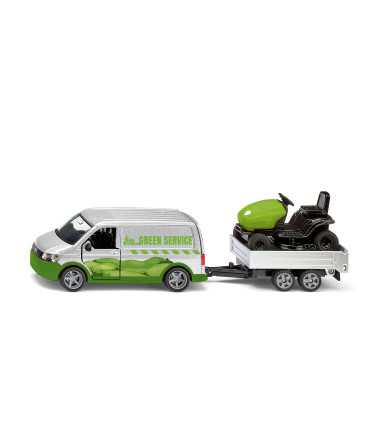 VW T6 con remolque y cortacespe