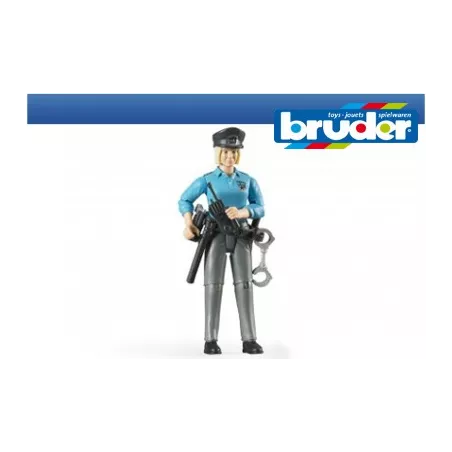 Mujer Policia de piel clara con accesorios - escala 1:16