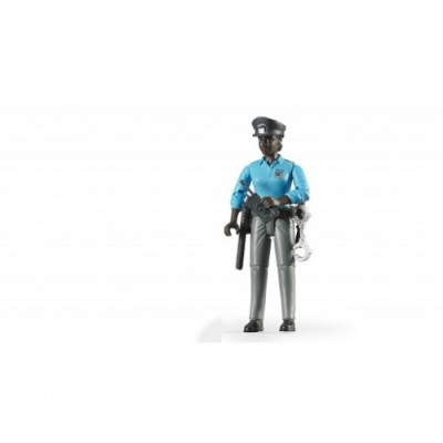 Mujer Policia de piel oscura con accesorios - escala 1:16