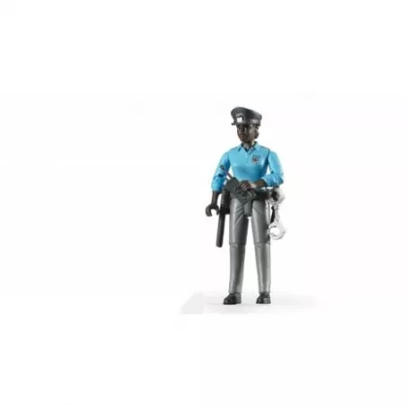 Mujer Policia de piel oscura con accesorios - escala 1:16