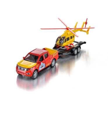 Nissan Navara con helicóptero