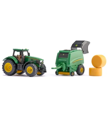 Tractor John Deere con rotoempacadora - Blister