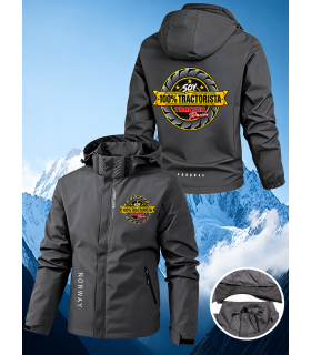 Chaqueta Gris con Logo Soy 100% Tractorista
