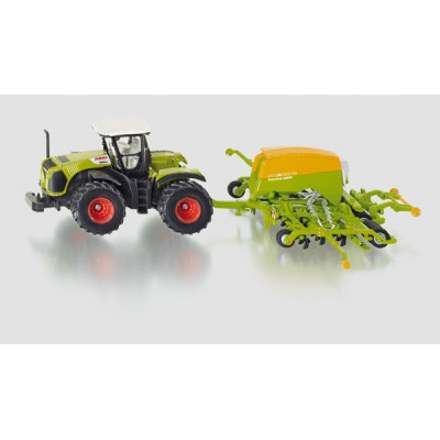 Tractor Claas con sembradora Amazone - escala 1:87