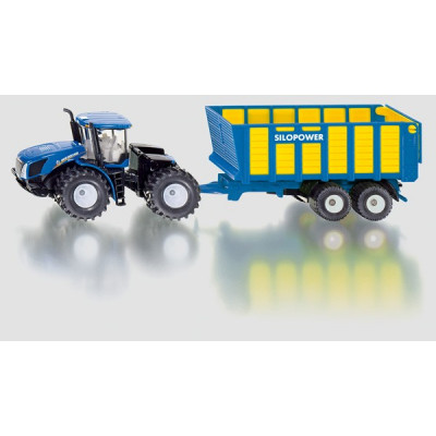 Tractor New Holland con remolque - escala 1:50