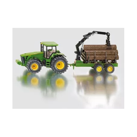 Tractor John Deere 8430 con remolque forestal