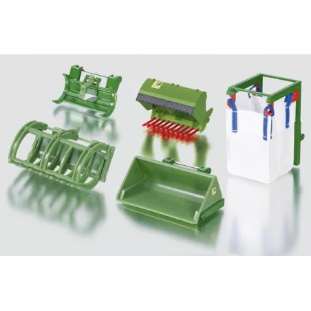 Accesorios de pala de juguete a escala 1:32 fabricados en metal y plástico