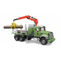 Mack transporte de madera con grua y 3 troncos - escala 1:16