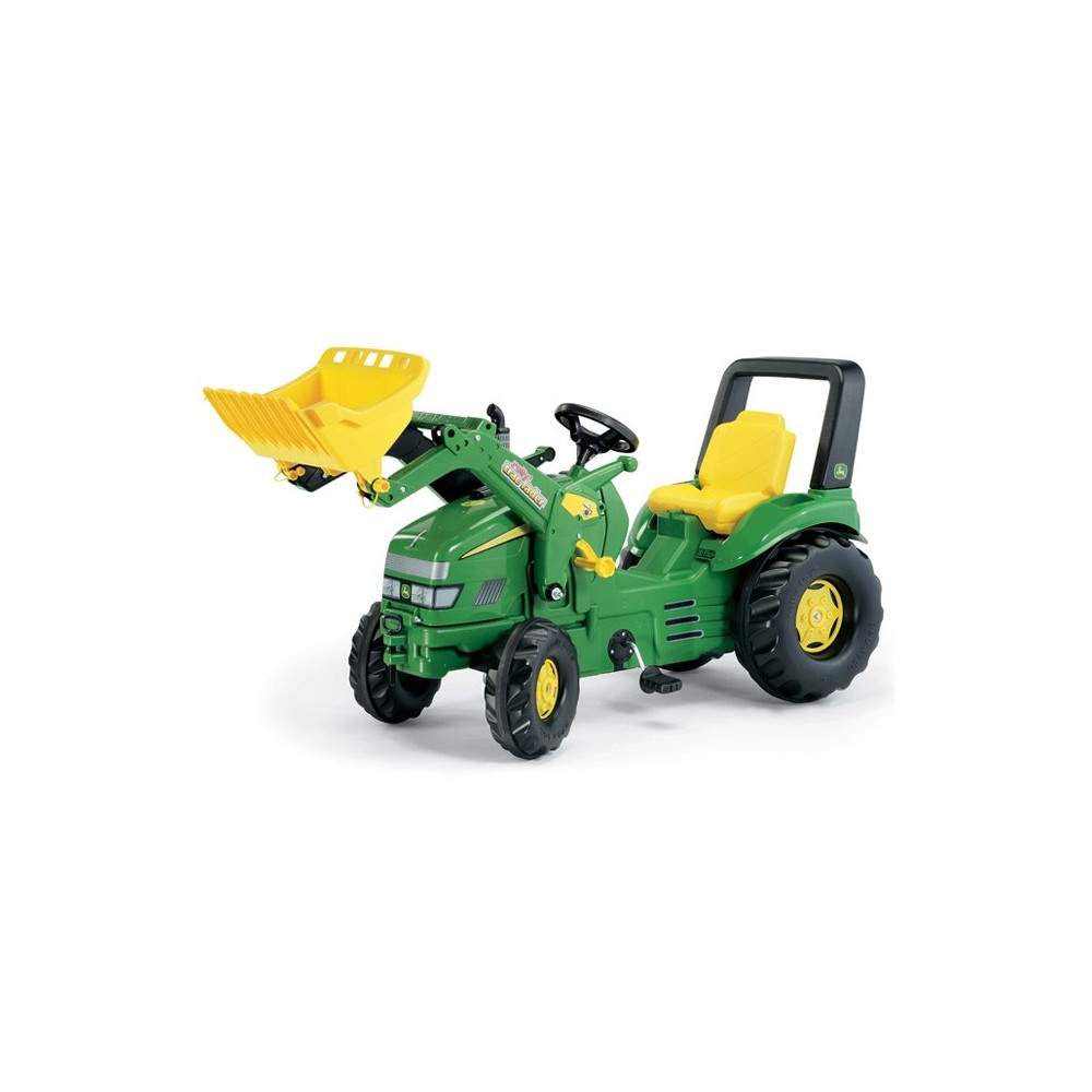 Tractor John Deere con pala a pedales