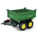 Remolque 2 ejes Verde para tractor a pedales