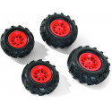 Ruedas neumaticas 2 x 310x95, 2 x 325x110 rojas