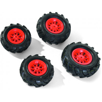 Ruedas neumaticas 2 x 260, 2 x 325x110 rojas