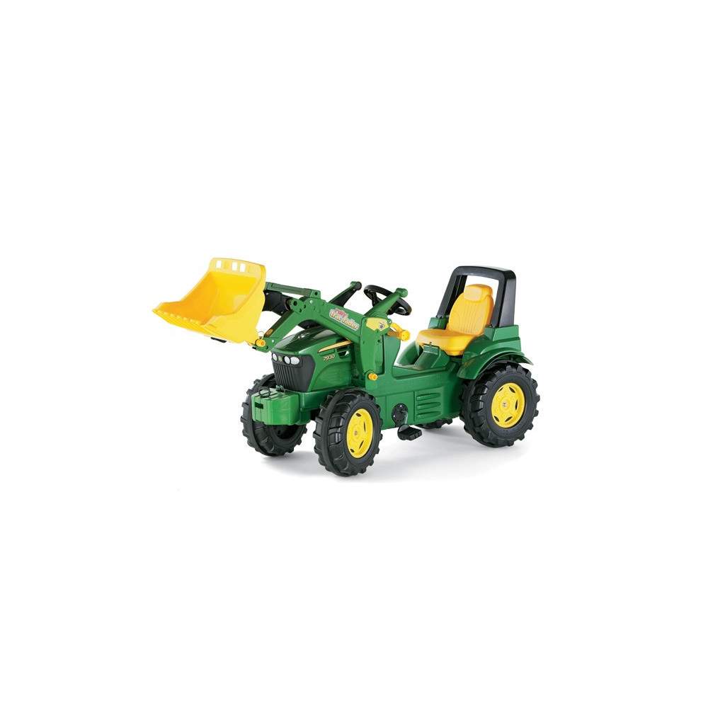 Tractor John Deere con pala a pedales