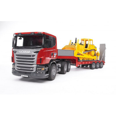 Camion Scania con Bulldozer Caterpillar - Escala 1:16