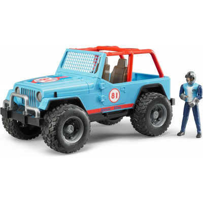 Jeep Cross Country Racer azul con piloto escala 1:16