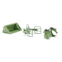 Un conjunto de herramientas cargador Bressel y verde Lade