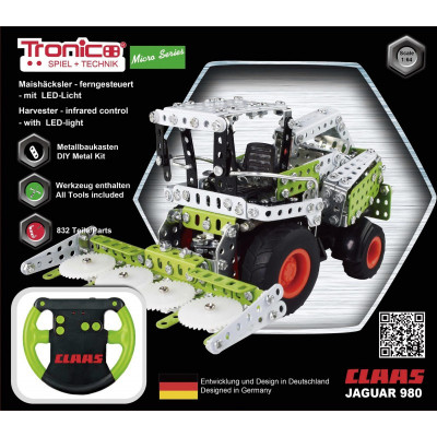 Claas Ensiladora Jaguar 980 de forma remota con los modelos de luz LED 1:64