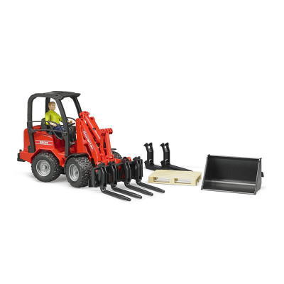 Schäffer Compact loader 2034 con figura y accesorios - escala 1:16