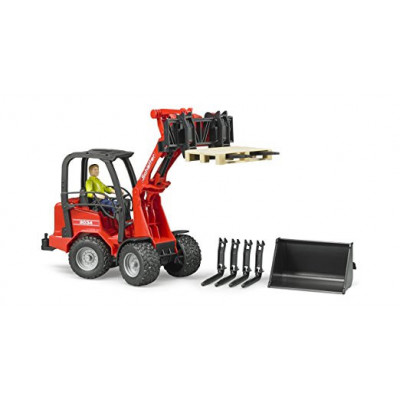 Schäffer Compact loader 2034 con figura y accesorios - escala 1:16