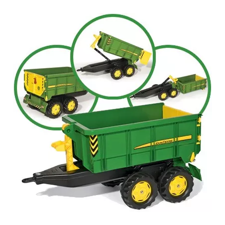 Remolque 2 ejes John Deere para tractor a pedales