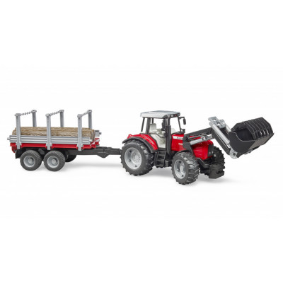 Massey Ferguson 7480 pala y remolque