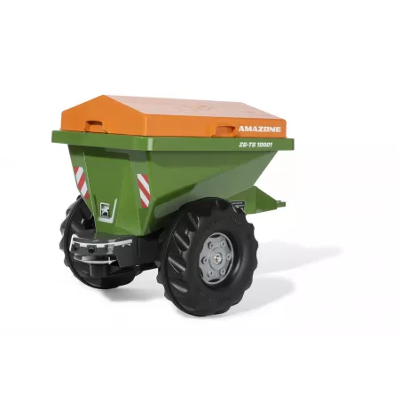 Abonadora de juguete Amazone Rolly Toys para tractor de pedales infantil con esparcidor giratorio.