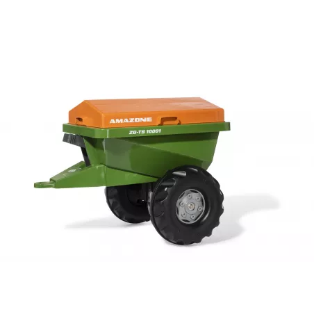 Abonadora de juguete Amazone Rolly Toys para tractor de pedales infantil con esparcidor giratorio.