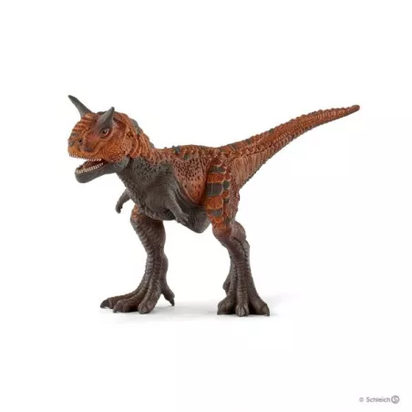 Figura de dinosaurio Carnotaurio de Schleich con diseño realista y postura dinámica.