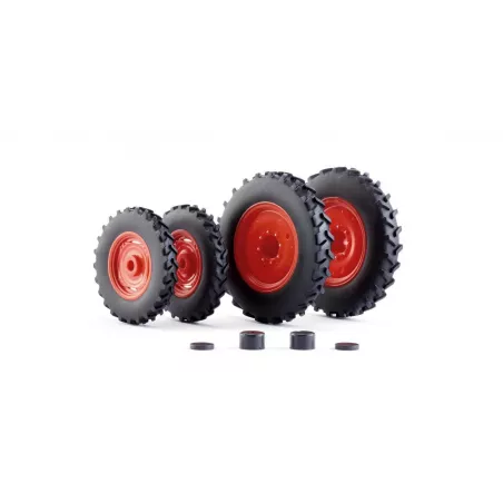 Llantas estrechas de metal escala 1:32 para tractor Claas Arion 400, accesorio de colección para diorama.