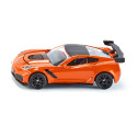 Miniatura de juguete Chevrolet Corvette ZR1 fabricada en metal y plástico con detalles realistas.
