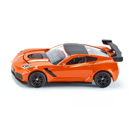 Miniatura de juguete Chevrolet Corvette ZR1 fabricada en metal y plástico con detalles realistas.