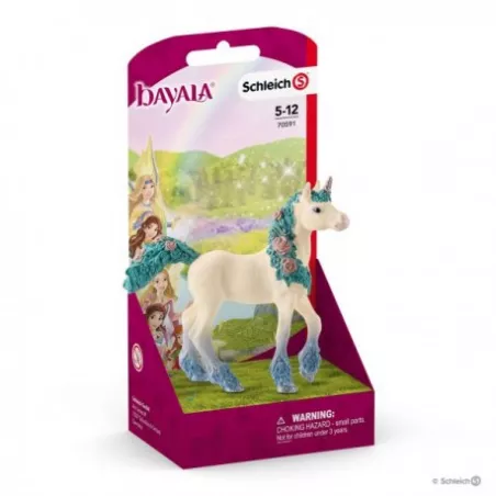Potro unicornio florido de Schleich Bayala, juguete detallado con flores en la melena