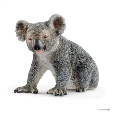 Figura de koala macho de Schleich pintada a mano con detalles realistas para juego educativo.
