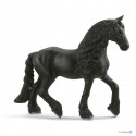 Figura de yegua frisona de Schleich Horse Club de color negro azabache con crin fluida y detalles realistas.