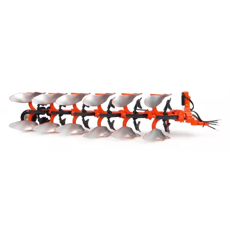 Réplica en miniatura de metal del arado Kubota RM3005V a escala 1:32 de Universal Hobbies para coleccionistas.